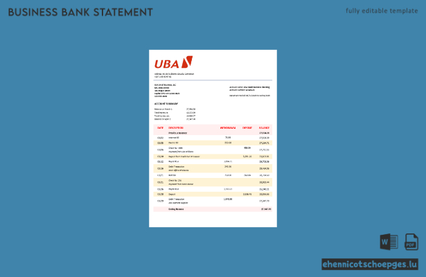 UBA-Unternehmenserklärung (Beispiel im Word- und PDF-Format)